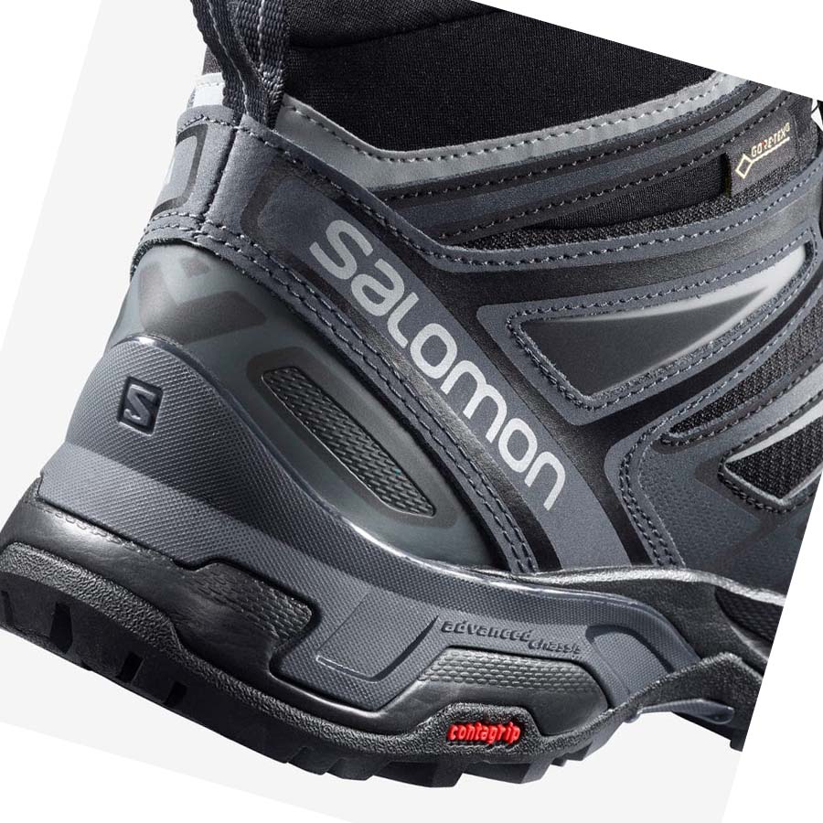 Salomon X ULTRA 3 MID GORE-TEX Túracipő Férfi Szürke Fekete | HU 2049AHK